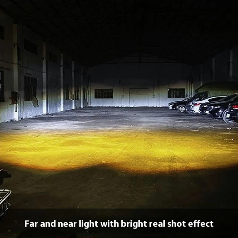 W06 30W High Brightness LED Car Driving Light SUV Off-Road Vehicle Spotlight - White+Yellow+Blue - 5