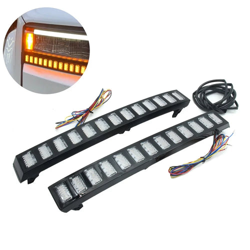 WINAUTO MCL1008AYB For Prado 2024 Tri-Color Car LED Daytime Running Lights Flowing Turn Signal Lamp - 1