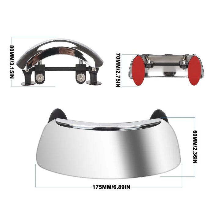Motorcycle Rear View Mirror 180 Degree Blind Spot Mirror Wide Angle Rearview Mirror for Bike Scooter - 7