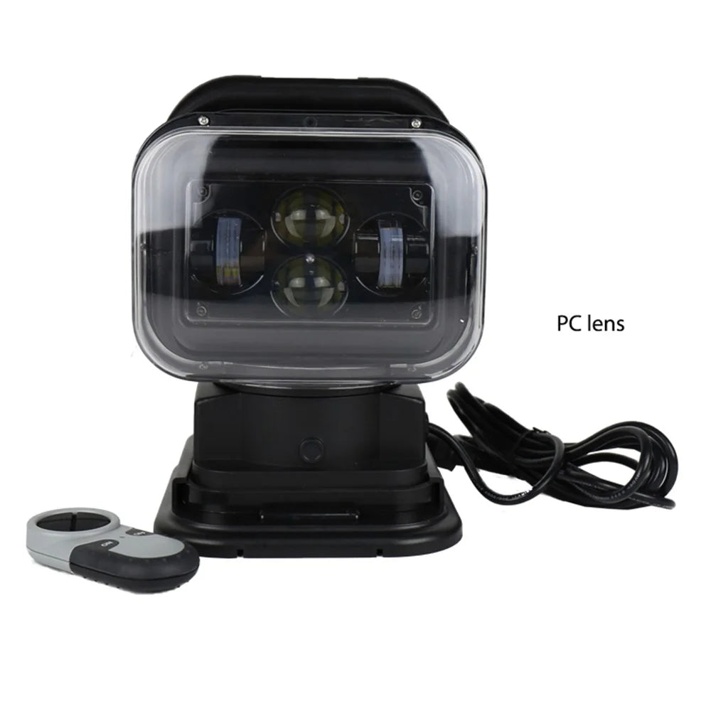 HS-SS60 7-Inch 60W DC 12-24V 5000LM 6000K Wireless Remote Control LED Search High Bay Lights Spotlights - 2