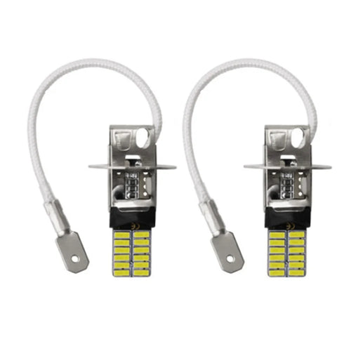 2PCS Car Fog Light 4.8W 6500K White Light 24-LED SMD 4014 Bright Car Clearance Light Lamp - H3 / White - 1