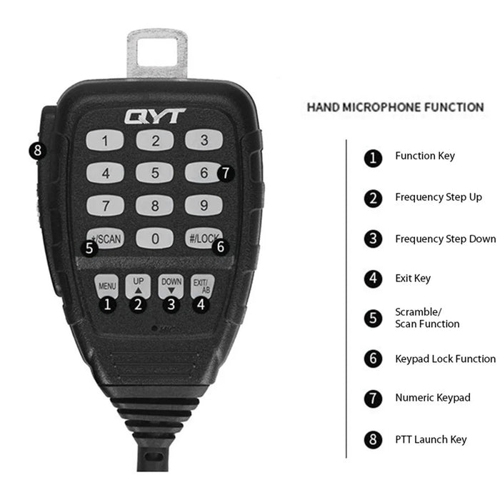 QYT-8900R Mini Car Radio Station Cigarette Lighter Wireless Car Radio with LCD Screen Display (Standard Version) - 6