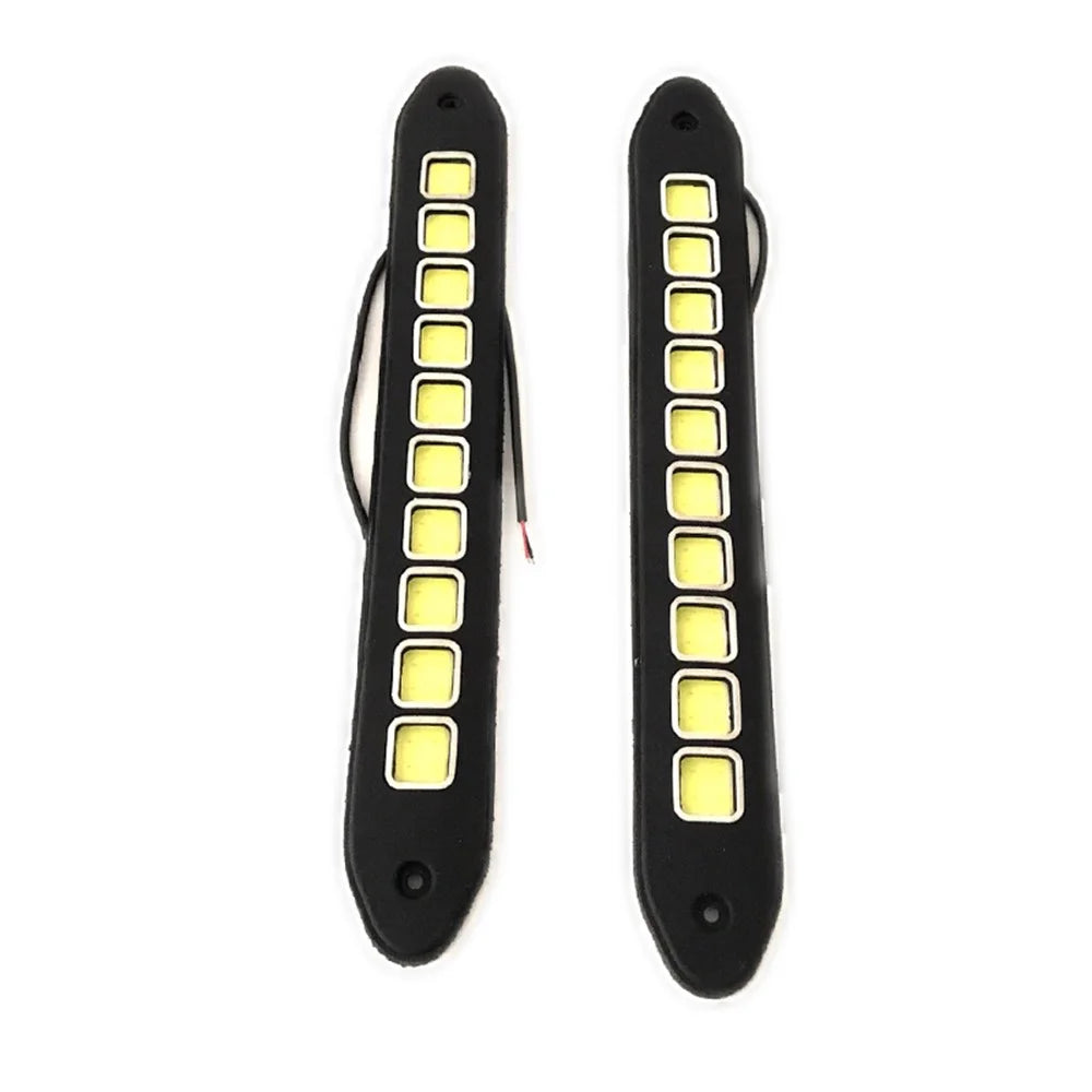 Car Light Strip 10-LED Soft Silicone Flexible SUV Lamp Auto Daytime Running Light for Improving Safety - 1