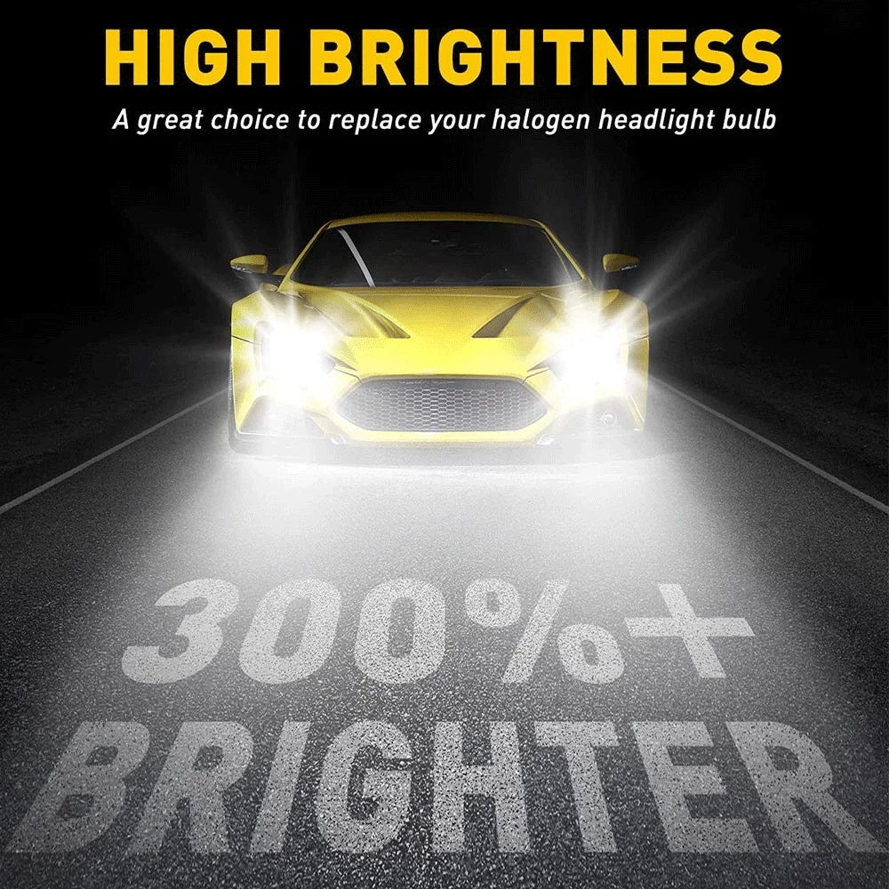 HAIZG 2Pcs H7 Car LED Head Lamp Bulbs 10000LM 50W Aviation Grade Aluminum LED Headlight - 2