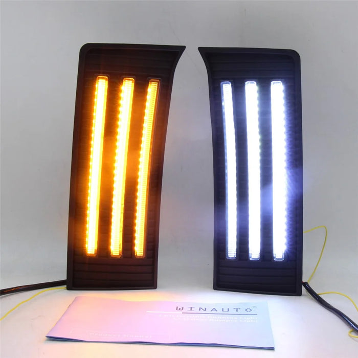 1 Pair for Toyota Tundra 2022-2023 Anti-fog LED Daytime Running Lights Turn Signal Lamps - 7