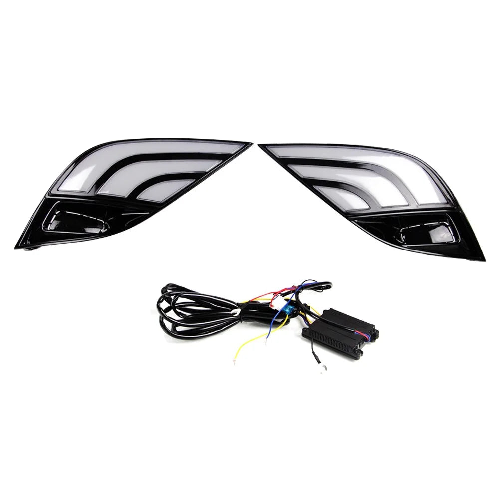 1Pair Daytime Running Light for Toyota Camry 2018 Front Lights 3-Color LED Turn Signal Lamp Car Modified Parts - 1