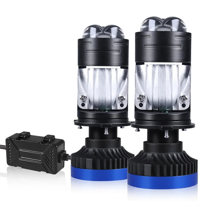 H4 1 Pair High Brightness 12V Car LED Headlight High Beam Low Beam Projector Lamp - 1