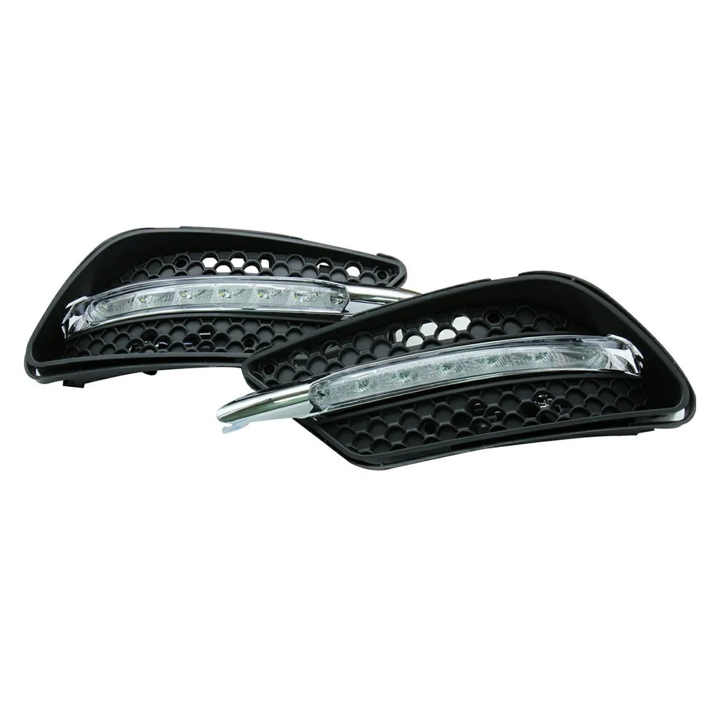 WINAUTO MCL096DCP For C-Class W204 AMG 2008 2009 2010 C200 C260 C300 1 Pair White LED Daytime Running Light - 1