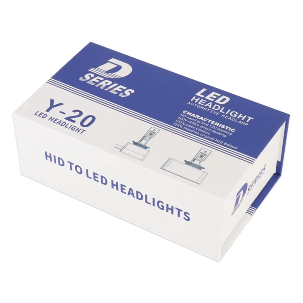 D4S 1 Pair LED Bulb 35W 4500LM Bright Bulb Windless Direct Insertion Interior Car Lights - 6