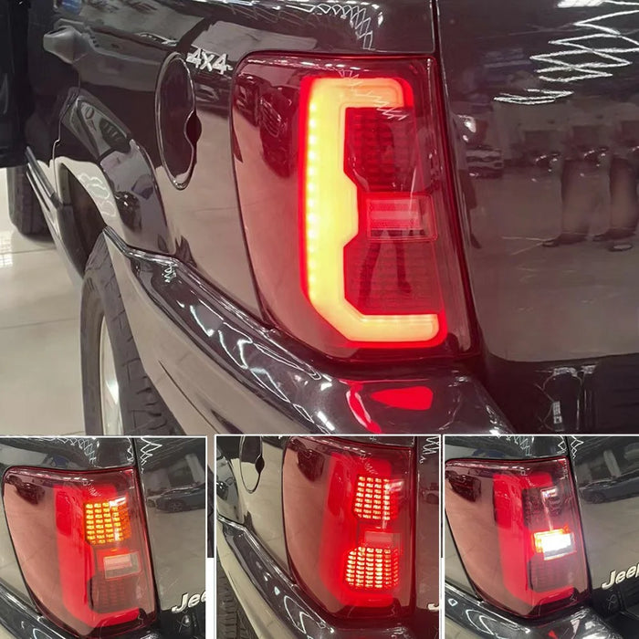 WINAUTO 1 Pair LED Taillight Car Tail Lamp for Jeep Grand Cherokee 1999-2004 - Black - 2