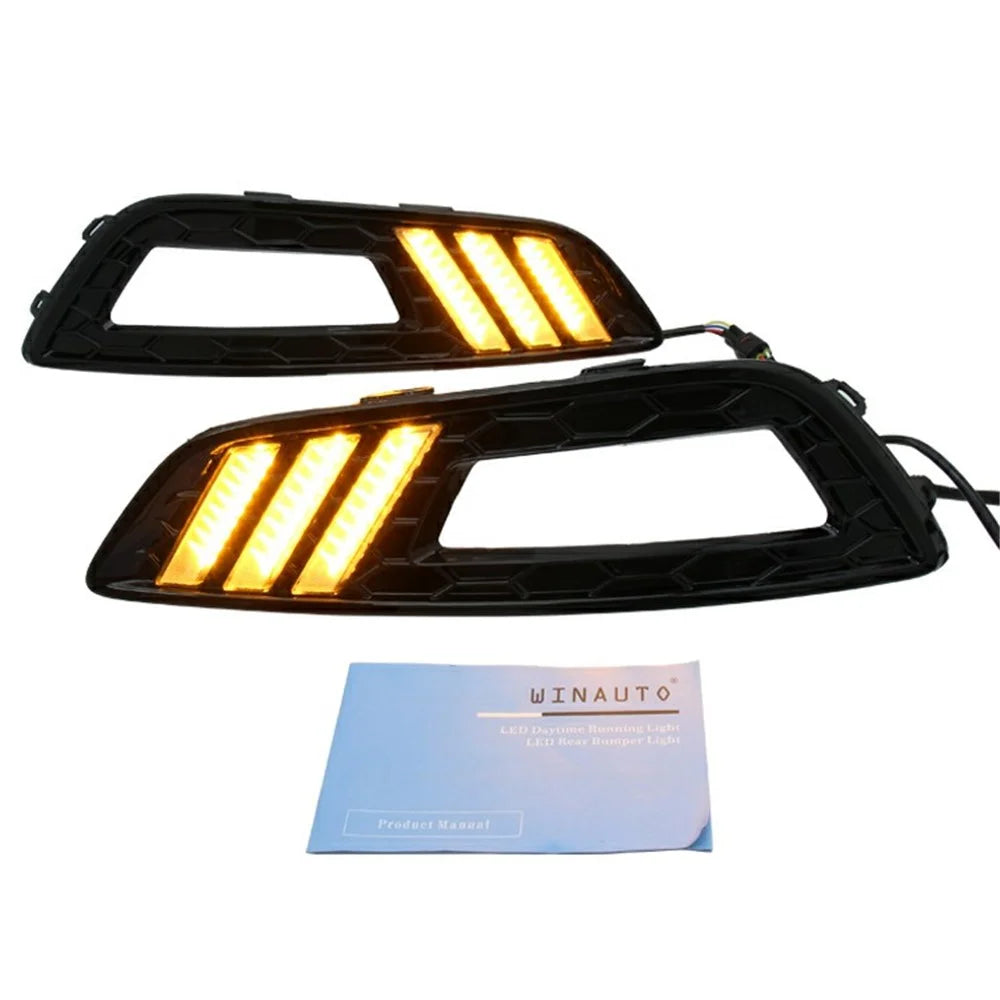 WINAUTO 1 Pair LED DRL Light for Ford All-New Focus 2015 Waterproof Car Turn Signal Lamp - 7