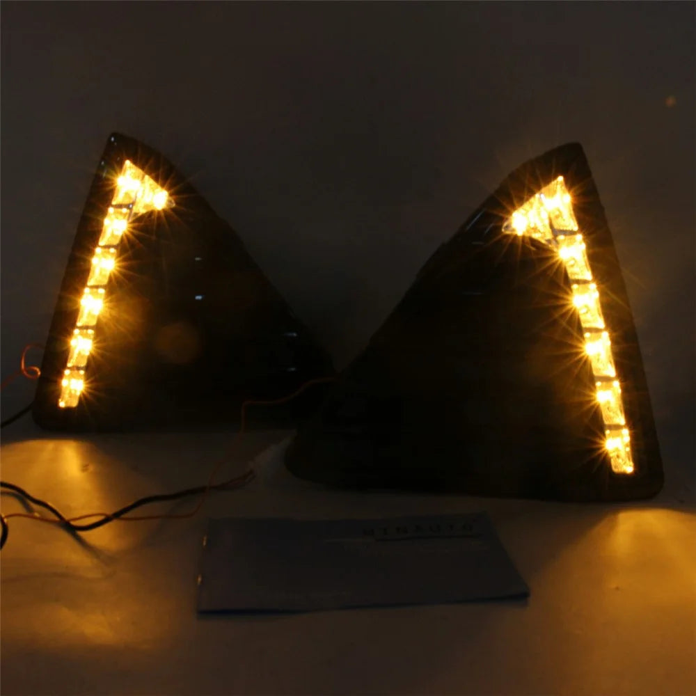 WINAUTO 1 Pair For Ford All-New Focus 2012-2014 LED Lamp Daytime Running Light with Yellow Light - 6