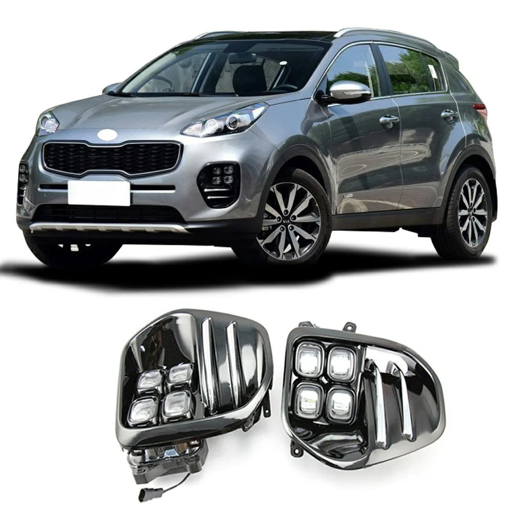 WINAUTO For Kia KX5 / ACE 2015-2017 1 Pair Daytime Running Lamp Waterproof LED Car DRL Light - 2
