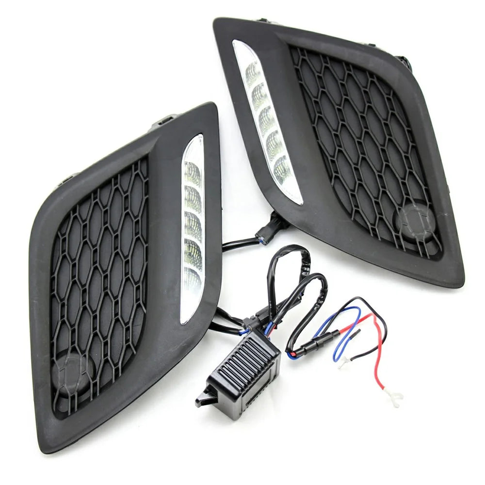 WINAUTO For XC60 2009-2013 1 Pair Daytime Running Lamp Super Bright LED Car DRL Light - 4