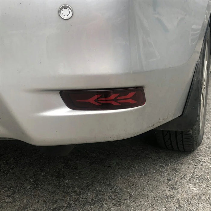 WINAUTO 2Pcs LED Rear Bumper Reflector Lights for Toyota Corolla 2014-2018 Multi-function Brake Light - 4