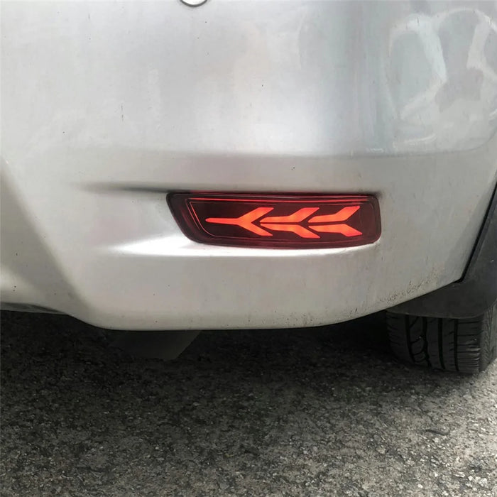 WINAUTO 2Pcs LED Rear Bumper Reflector Lights for Toyota Corolla 2014-2018 Multi-function Brake Light - 5