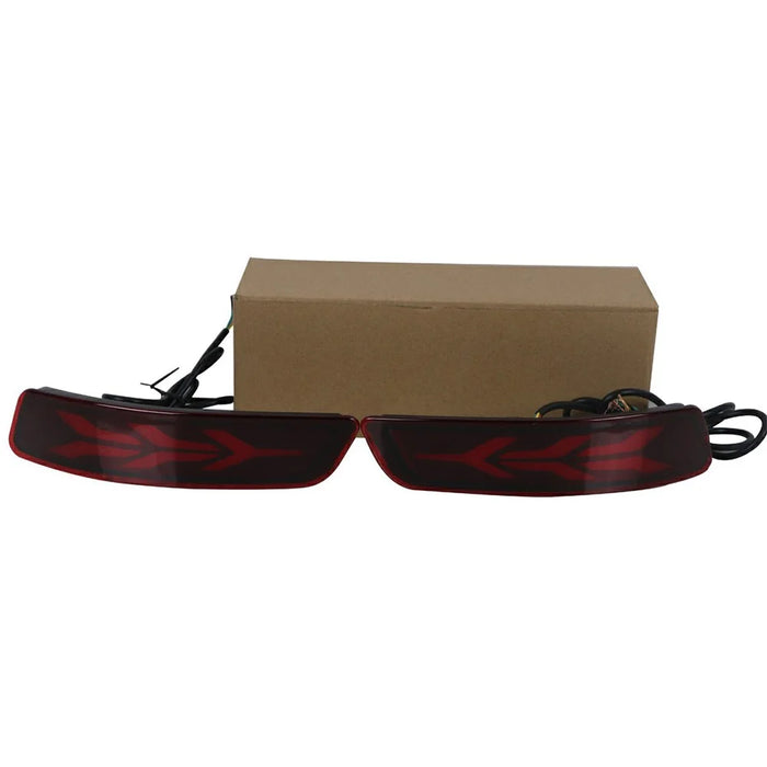 WINAUTO 2Pcs LED Rear Bumper Reflector Lights for Toyota Corolla 2014-2018 Multi-function Brake Light - 6