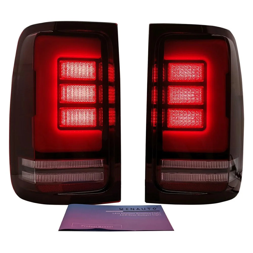 WINAUTO 2Pcs for Amarok 2008-2019 Car LED Tail Lamp Braking Turn Signal Light - Red - 4