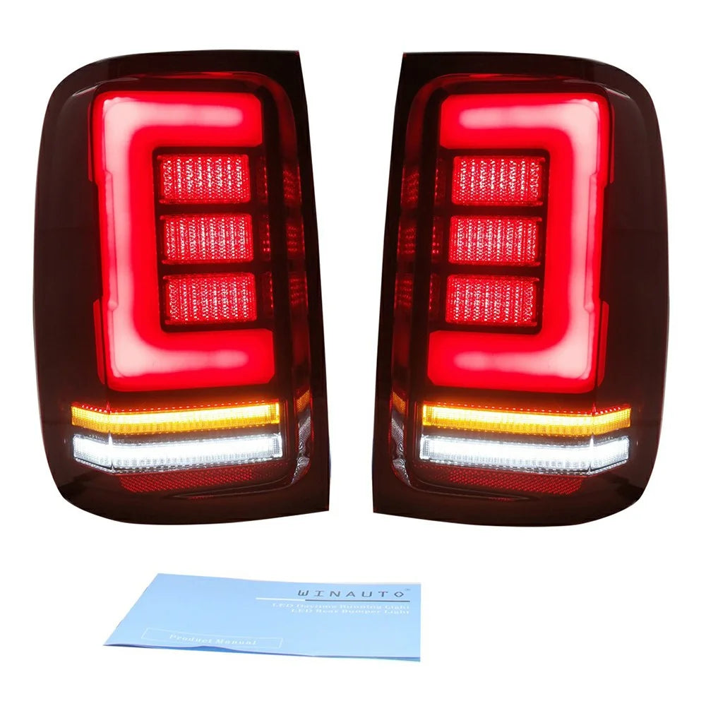 WINAUTO 2Pcs for Amarok 2008-2019 Car LED Tail Lamp Braking Turn Signal Light - Red - 5