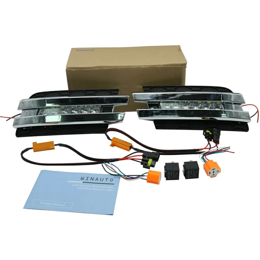 WINAUTO For GL450 X164 2006-2009 1 Pair Car Daytime Running Lamp Super Bright LED DRL Light - 5