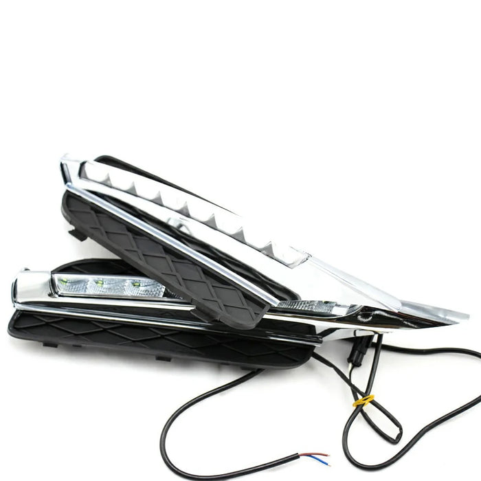 WINAUTO 1 Pair LED Daytime Running Lights for X5 E70 (2007-2010) Electroplating Clear Driving Light - 7