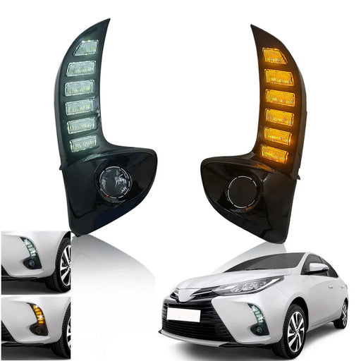 WINAUTO For Toyota Yaris 2020-2021 LED Daytime Running Light Turn Signal Lamp - 1