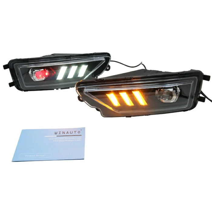 WINAUTO 1 Pair for Amarok 2016-2020 3-Color LED Daytime Running Lights Turn Signal Lamp - 2