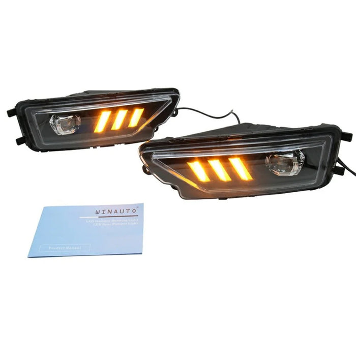 WINAUTO 1 Pair for Amarok 2016-2020 3-Color LED Daytime Running Lights Turn Signal Lamp - 6