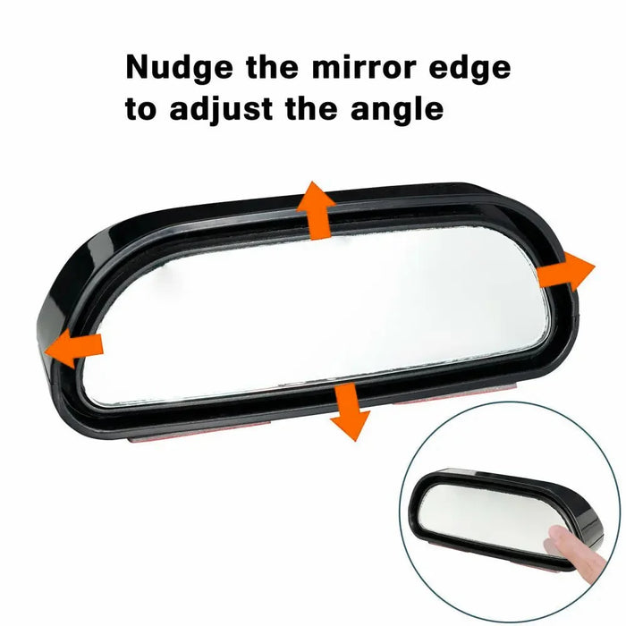 1Pc Car Blind Spot Auxiliary Rearview Mirror Angle Adjustable Curved Mirror - 4