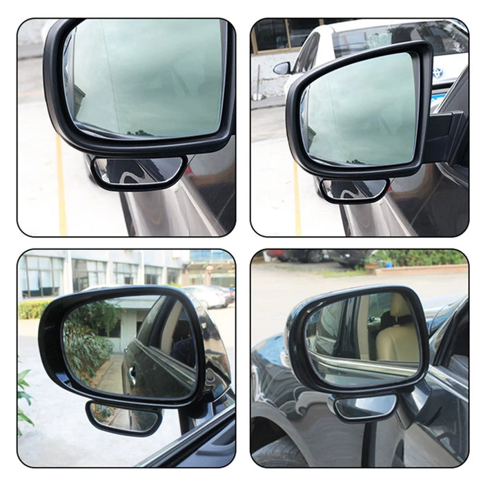 1Pc Car Blind Spot Auxiliary Rearview Mirror Angle Adjustable Curved Mirror - 6