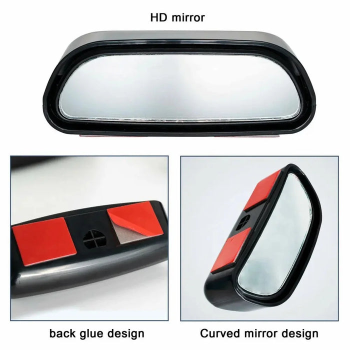 1Pc Car Blind Spot Auxiliary Rearview Mirror Angle Adjustable Curved Mirror - 7
