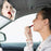 USB Powered Car Sun Visor LED Vanity Mirror Touch Control Makeup Mirror Gift for Truck SUV - White - 3