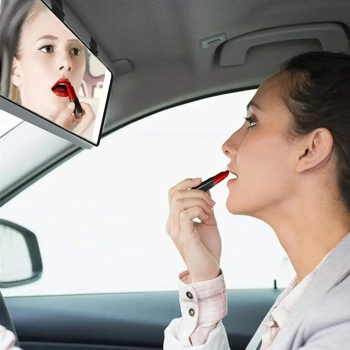 USB Powered Car Sun Visor LED Vanity Mirror Touch Control Makeup Mirror Gift for Truck SUV - White - 3