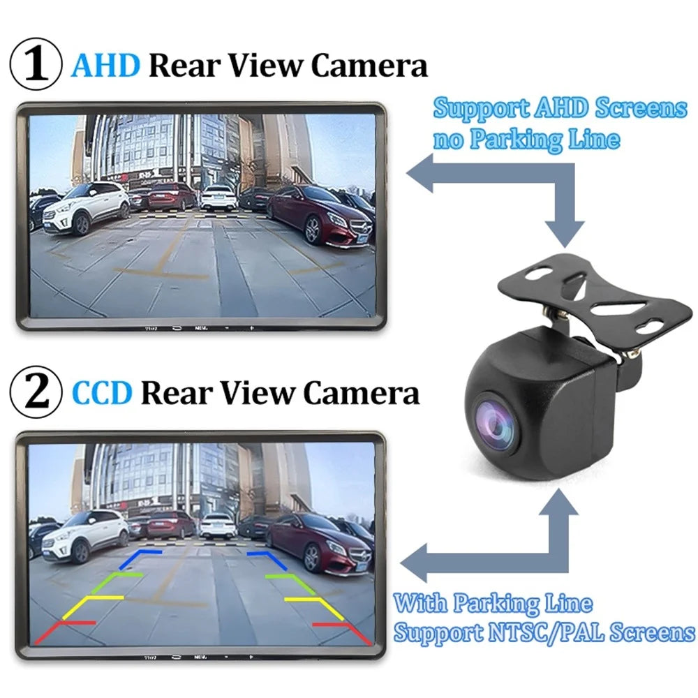 CT31 Car Rear View Camera AHD 1080P Horizontal 120-degree Viewing Angle Backup Camera IP68 Waterproof License Plate Camera with Night Vision for DC 12V Universal Vehicles - 5