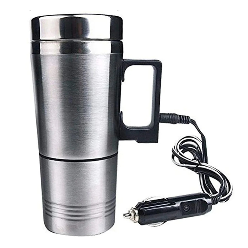 Car Lighter Kettle Boiler Mug Heating Cup Stainless Steel Car Travel Mug for Hot Water Coffee Tea (without FDA Certification) - 24V - 1