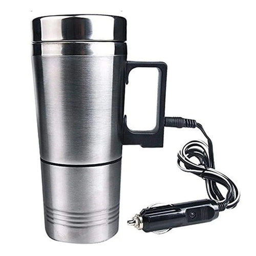 Car Lighter Kettle Boiler Mug Heating Cup Stainless Steel Car Travel Mug for Hot Water Coffee Tea (without FDA Certification) - 24V - 1