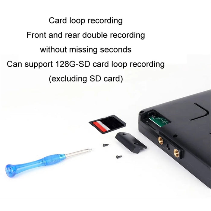7" Car Monitor Wireless Rearview Blind Spot Reverse Camera Recorder Support Card Loop Recording - 6