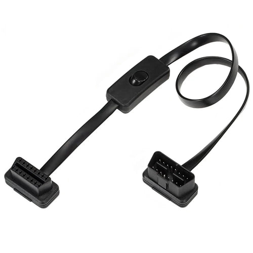 JUNSUNMAY 60cm ELM327 16 Pin OBD II Male to Female Extension Cable with Switch - 1