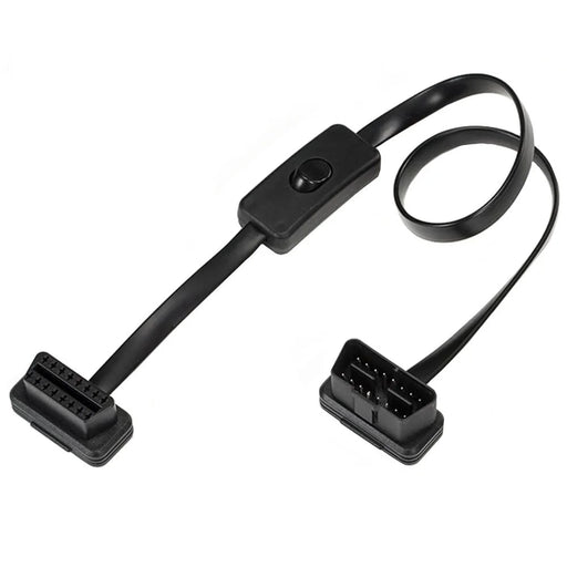 JUNSUNMAY 60cm ELM327 16 Pin OBD II Male to Female Extension Cable with Switch - 1