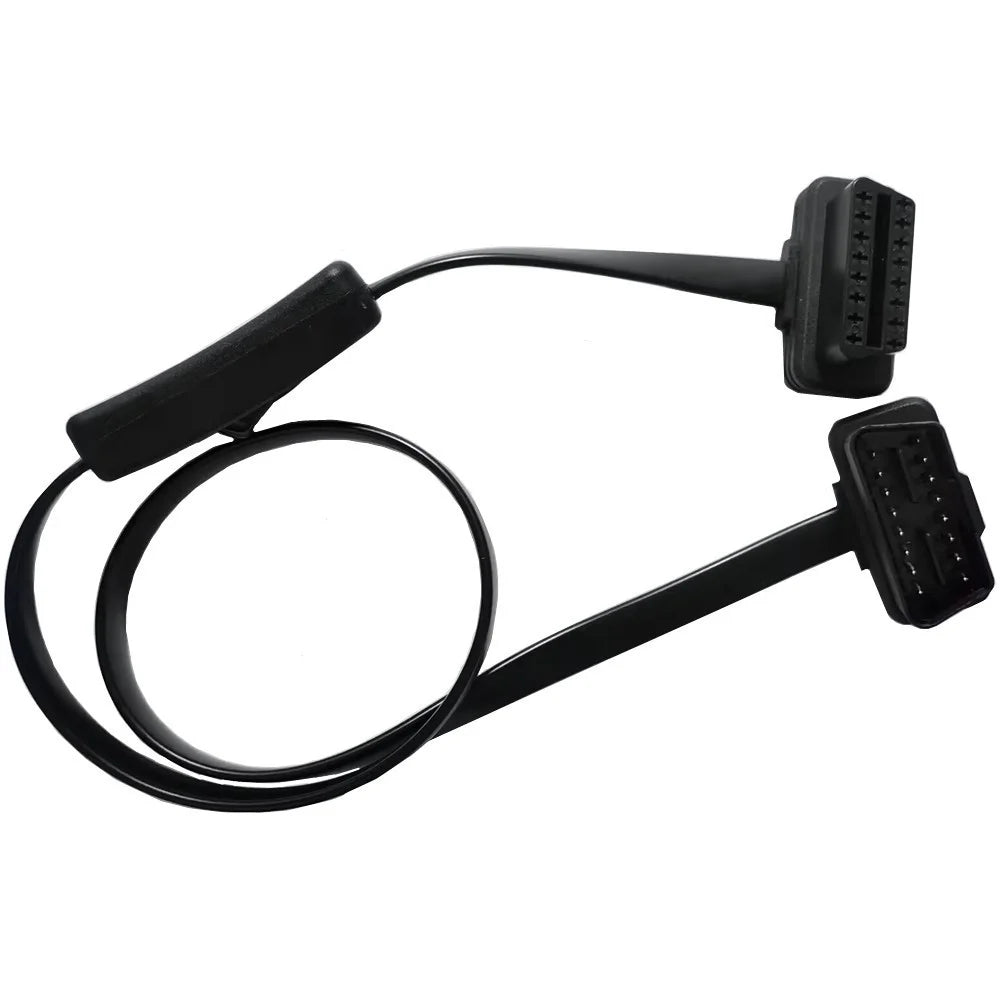 JUNSUNMAY 60cm ELM327 16 Pin OBD II Male to Female Extension Cable with Switch - 3