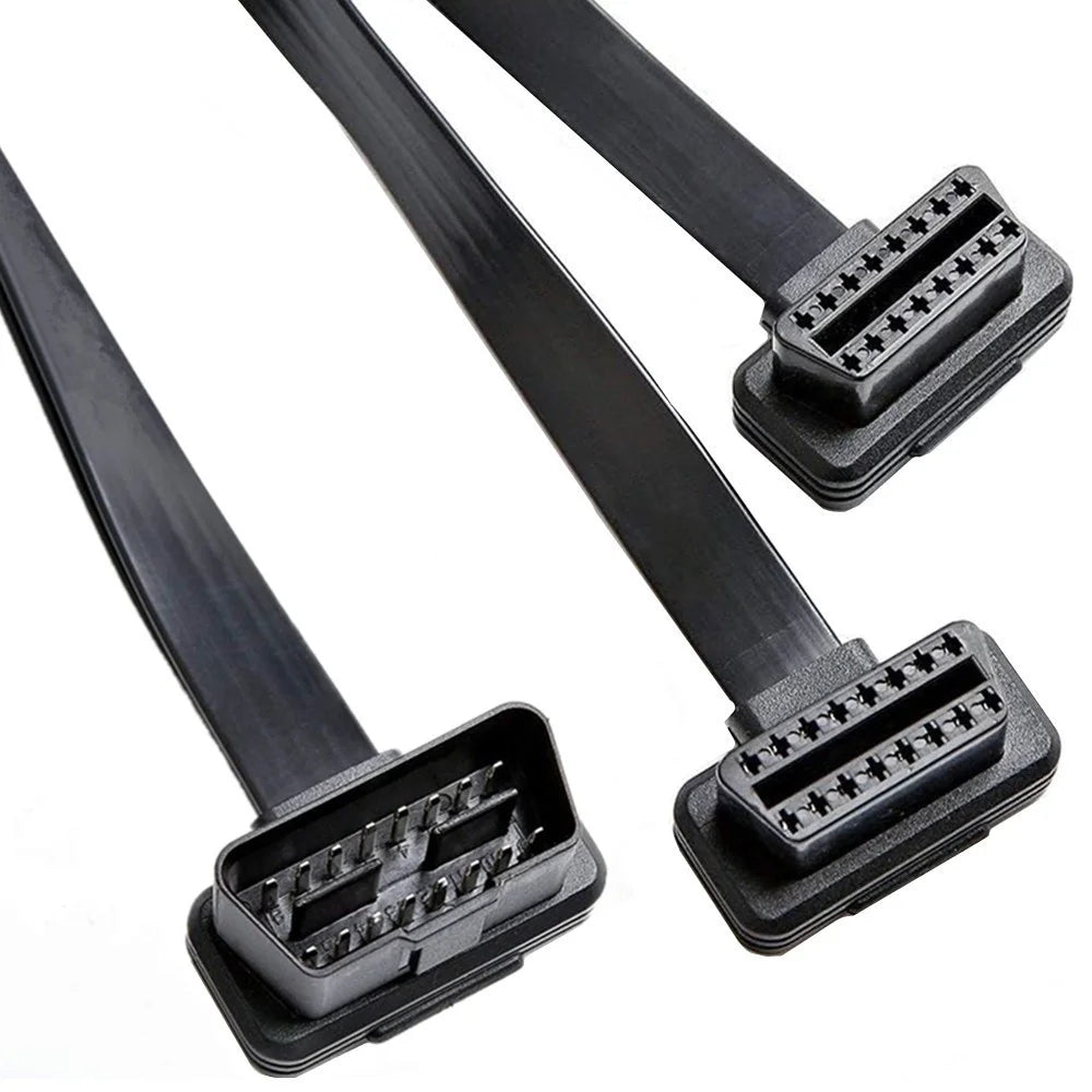 JUNSUNMAY 30cm OBD II 16 Pin Adapter Extension Cable Male to Dual Female Connector Cord - 2