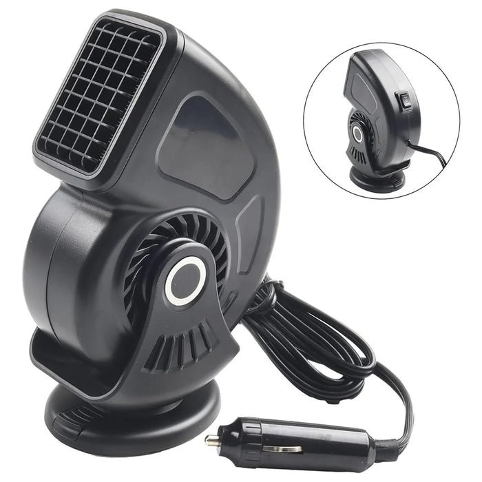24V Car Heater Windshield Defrosting Defogging Vehicle Interior Heating Fan - Black - 2