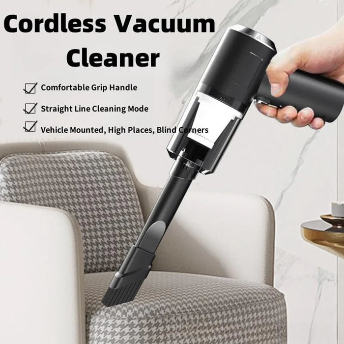 Rechargeable Car Vacuum Cleaner High Power Handheld Car Home Cleaning Tool, 800mAh Battery - 2