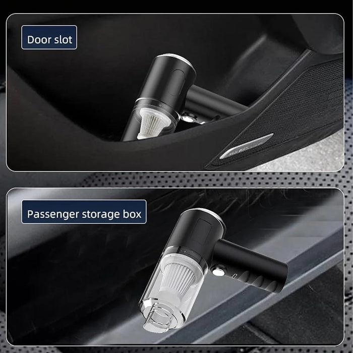 Rechargeable Car Vacuum Cleaner High Power Handheld Car Home Cleaning Tool, 800mAh Battery - 6