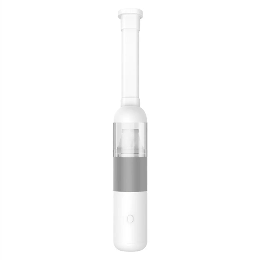 V01 Portable Handheld Car Vacuum Cleaner Wireless Auto Vacuum Cleaner for Desktop Keyboard Laptops - White / Grey - 1