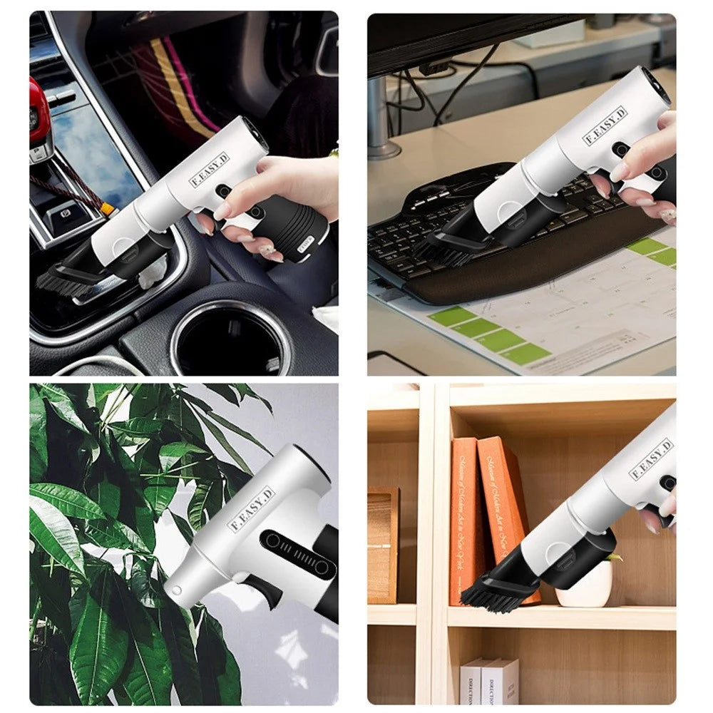 0601 Cordless Electric Duster for Car Inside / Keyboard / Home, Powerful Blower and Vacuum Suction 2-in-1 Portable Car Vehicle Vacuum Cleaner - 4