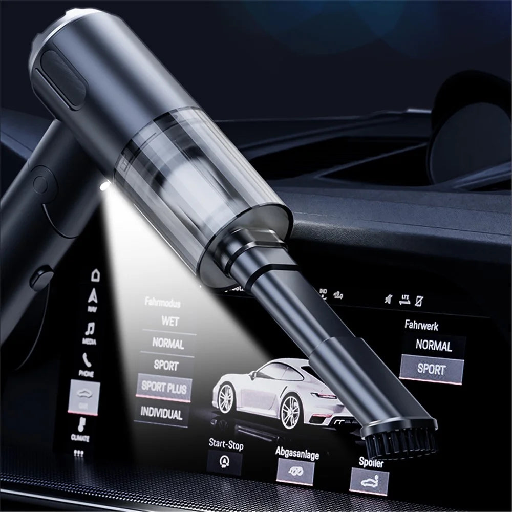 W766 Cordless Electric Cleaner Powerful Blower and Vacuum Suction 2-in-1 Portable Car Vehicle Vacuum Cleaner - Black - 6