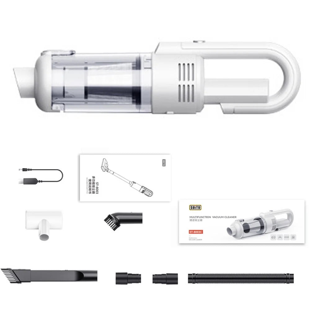 SUITU ST-8003C Portable Car Vacuum Cleaner Handheld Vacuum Cleaner Set for Home - 1