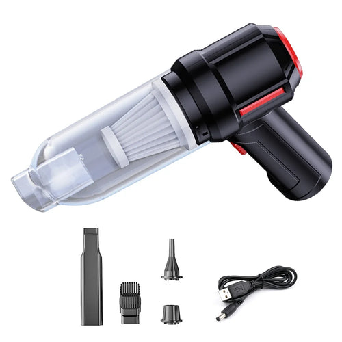 SUITU ST-6629 Handheld Vacuum Car Vacuum Cleaner Cordless Portable Rechargeable Air Duster - Black - 1