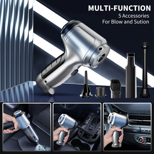 SUITU ST-6645 High Power Car Home Handheld Vacuum Cleaner Wireless Rechargeable ABS Vacuum Cleaner - Black - 2